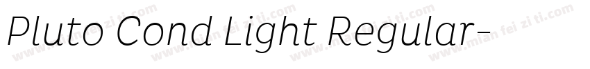 Pluto Cond Light Regular字体转换
